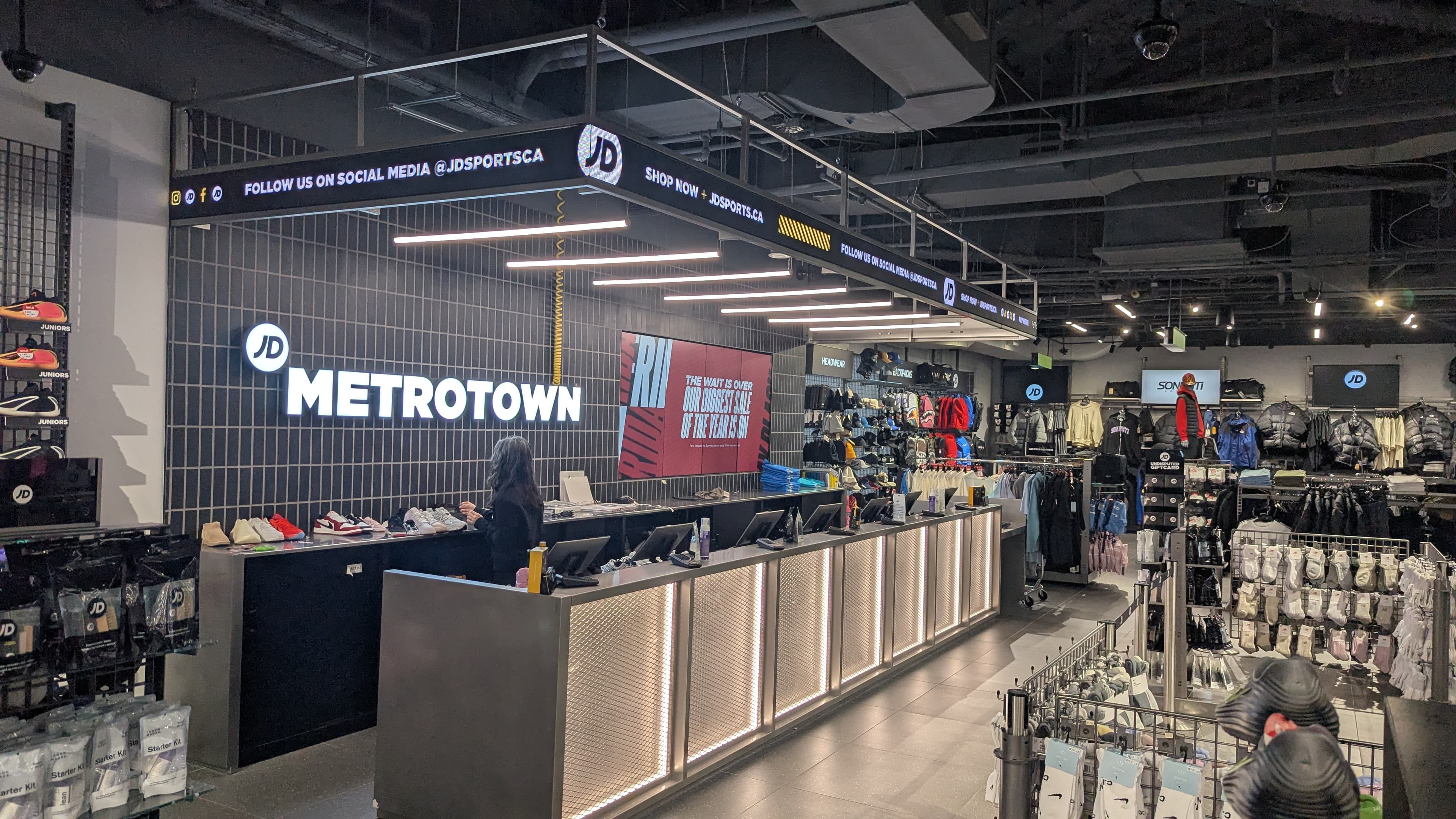 JD Sports Metrotown store interior
